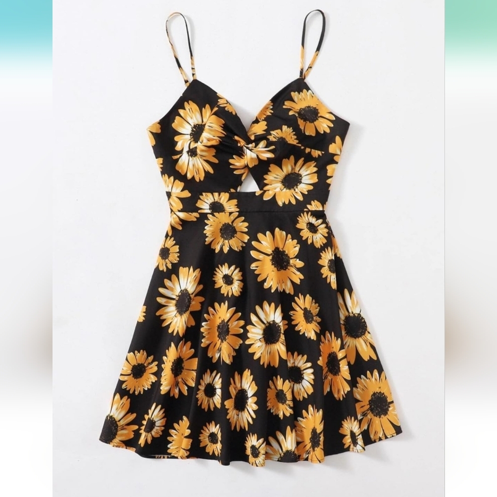 Sunflower Print Dress, Size Small 🌻🌻